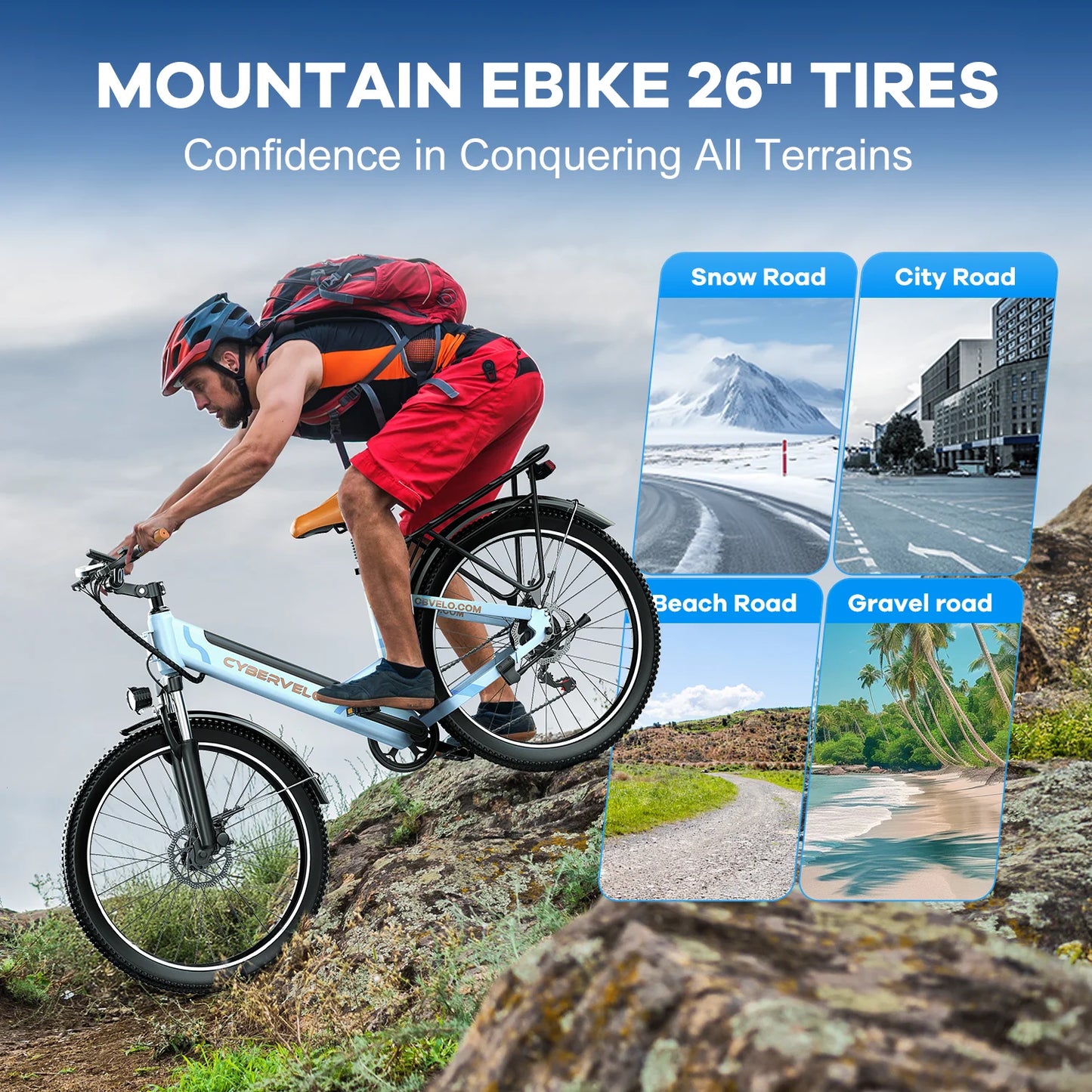 CYBERVELO Urban Commute Ebike EK2 1000W Peak Motor Pro