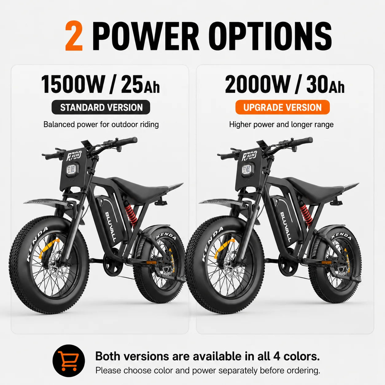 2500W electric dirt bike, 60V power supply, oil brake, shipped from warehouse in the United States e-bike Adult bike electric