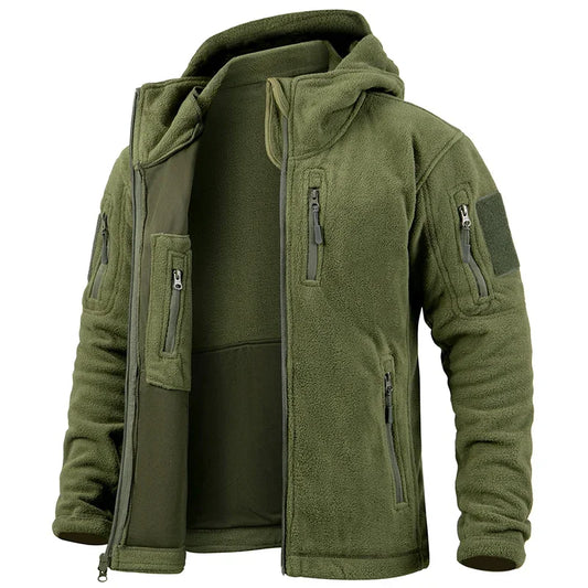 Fleece Hunting Jacket For Outdoors With Warm Full Zip