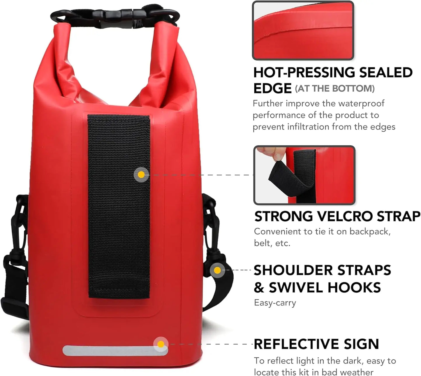 Waterproof 250 Piece First Aid Kit With Reflective Dry Bag
