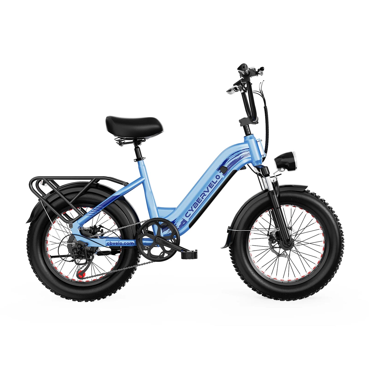 Cybervelo 20" Step-Thru Commuter, 1500W Peak 20ah Battery 80 Miles Long Range E-bike, 7-Speed Shift Adult Electric Bike EK12 EK8