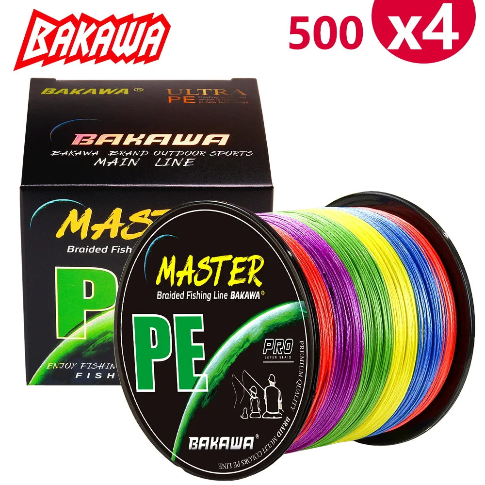 Bakawa 4 Strands Braided PE Fishing Line Durable Quality