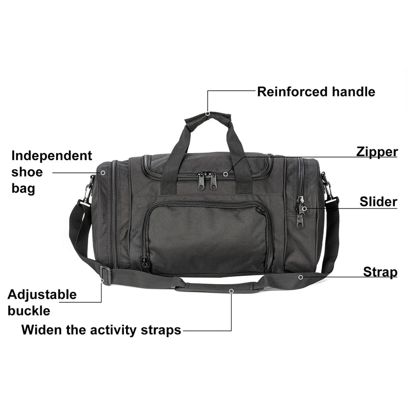 LQARMY Military Tactical Travel Bag For Men Outdoor Sports