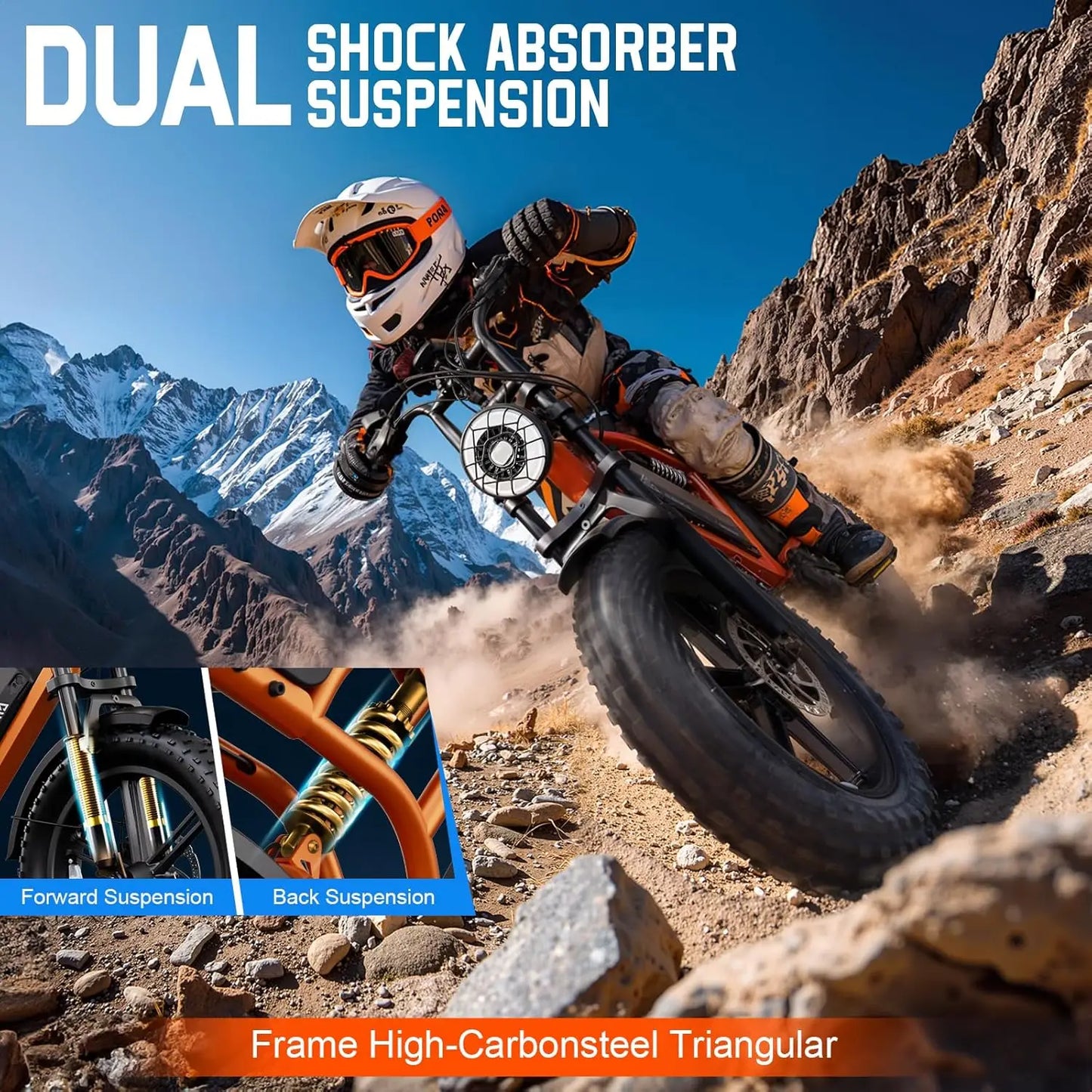 R002S 1500W Fat Tire Electric Bike All Terrain Range