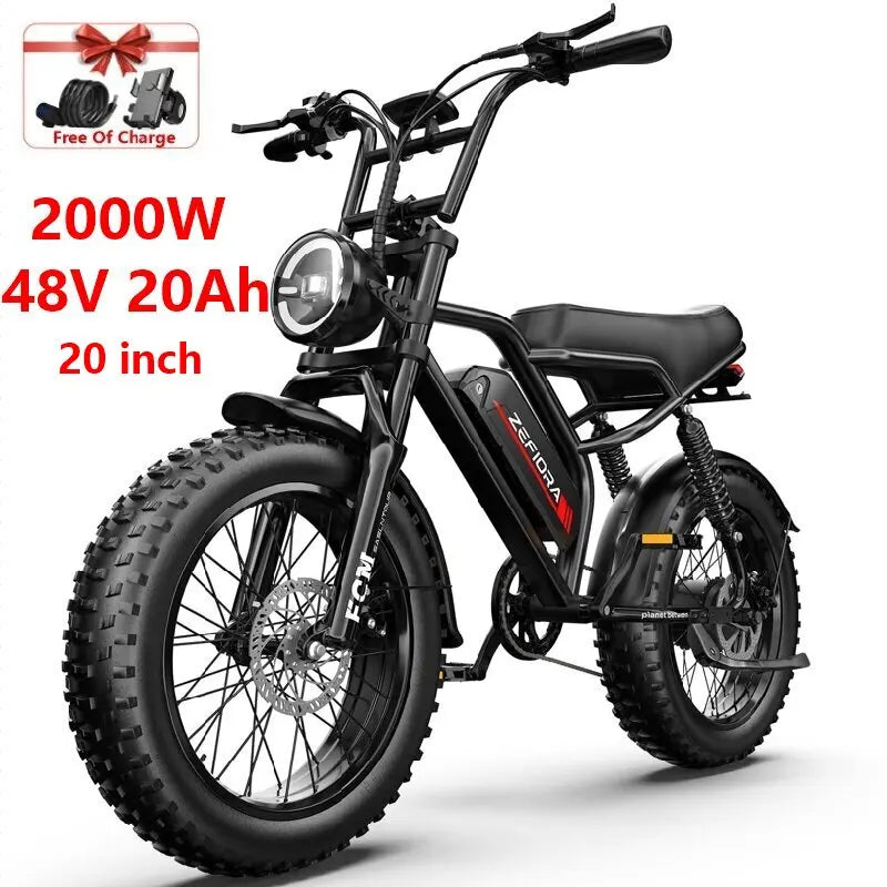 ZEFIORA Wild Beast Electric Bike UL2849 45 Degree Climbing Brake