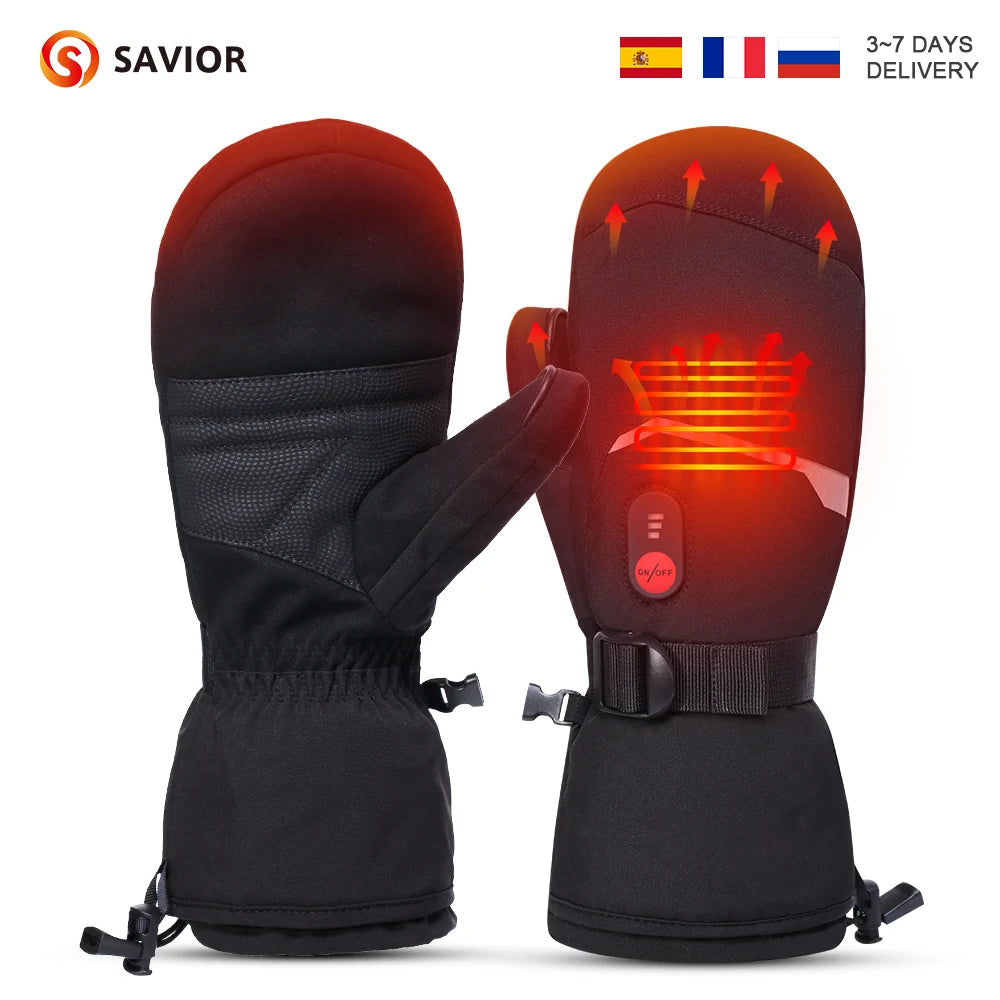Snow Deer Waterproof Heated Winter Gloves For Snowboarding And Cycling