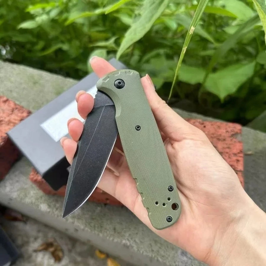 DIY Supplies Outdoor Survival Folding Knife D2 Steel G10 Handle