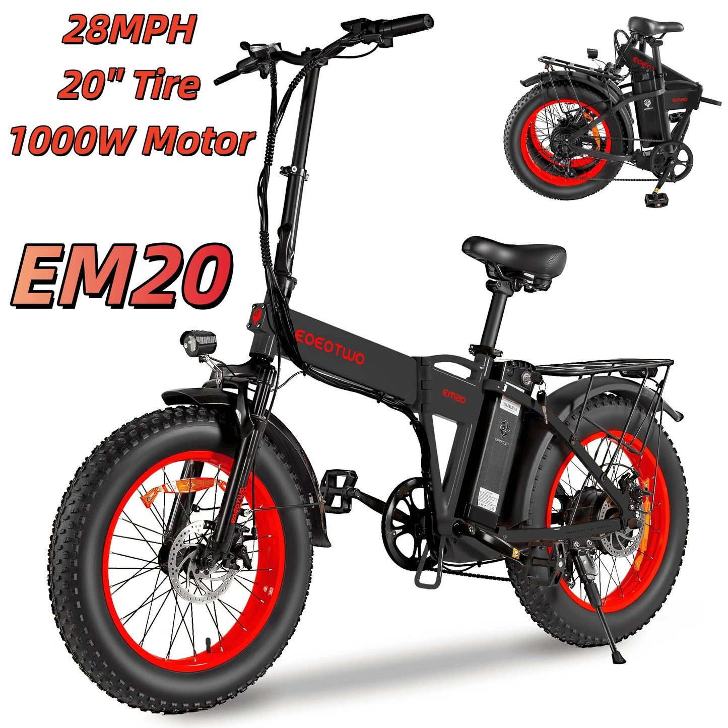 EOEOTWO 1500W Fat Tire Electric Mountain Bike
