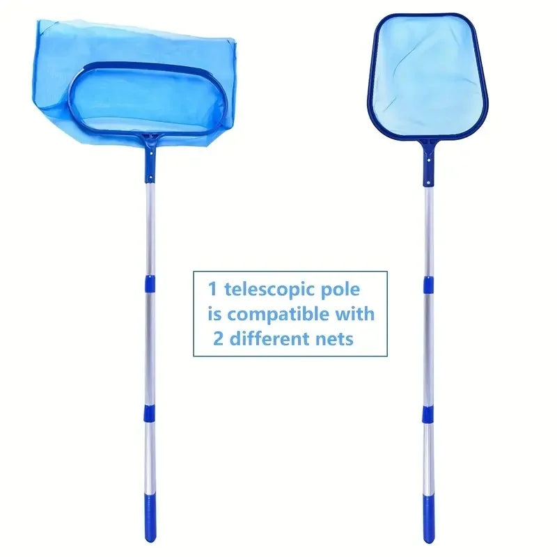 Adjustable Telescopic Pool Skimmer Net Fine Mesh Leaf Cleaner