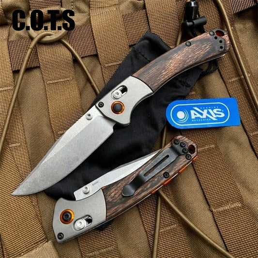 DIY Supplies Crooked River EDC Folding Knife G10 Wood Handle