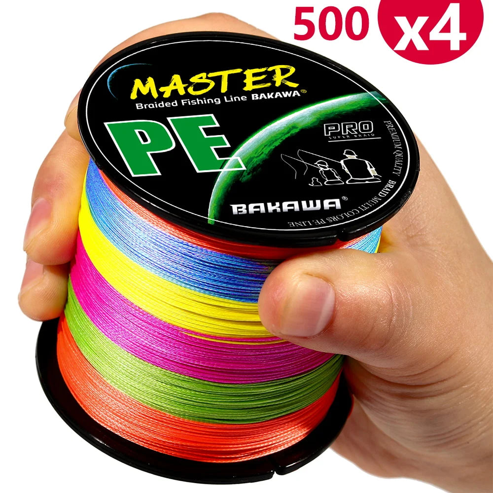 Bakawa 4 Strands Braided PE Fishing Line Durable Quality