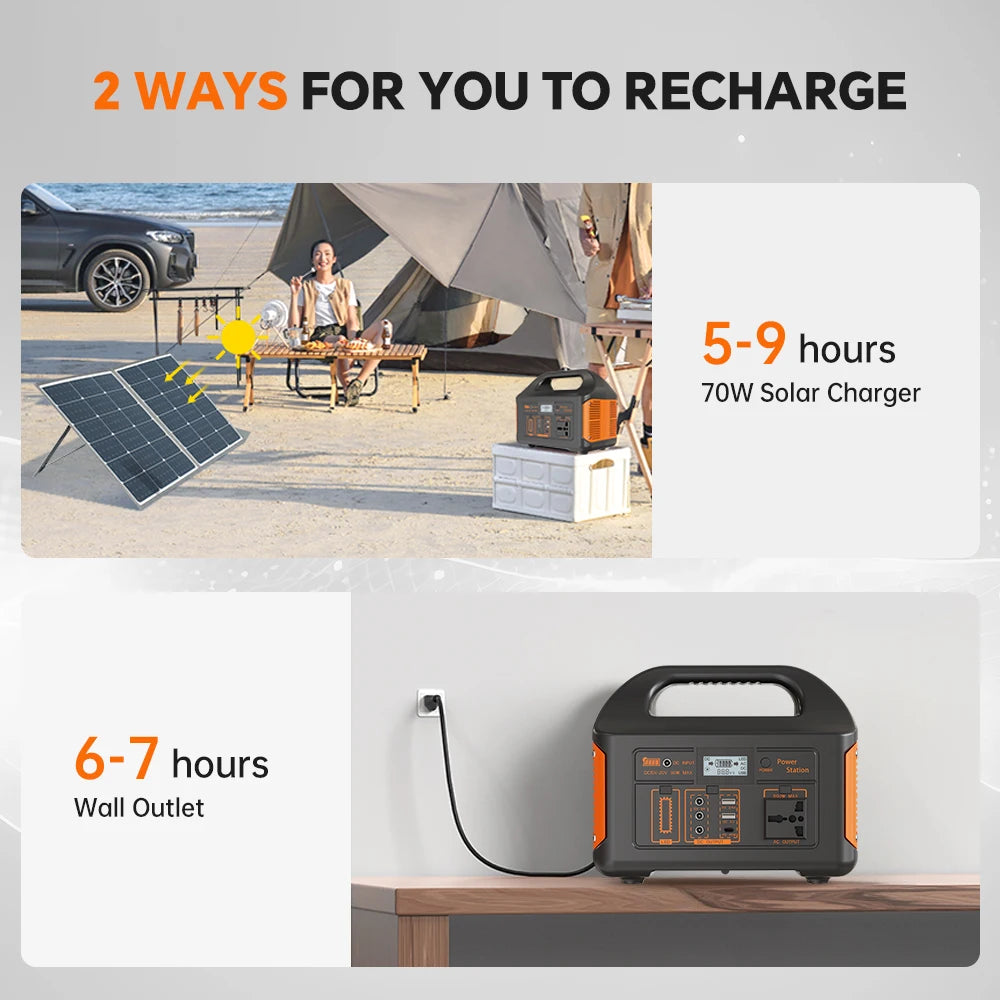 GaiaRay Portable Power Station 460.8Wh Solar Generator 110V