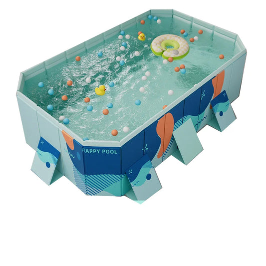 Outdoor Swimming Pool Foldable Big Capacity Non-Inflatable Family Pool Thickened Wear-Resistant for Summer Water Party  Fun in the Sun