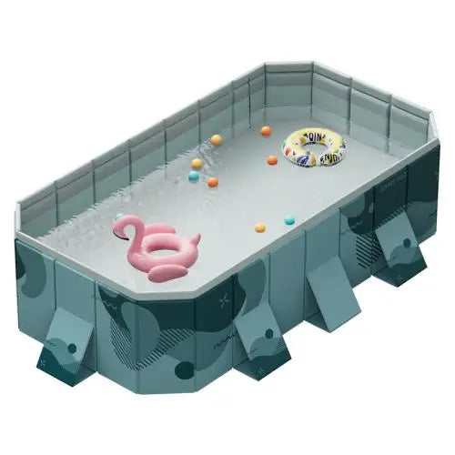 Outdoor Swimming Pool Foldable Big Capacity Non-Inflatable Family Pool Thickened Wear-Resistant for Summer Water Party  Fun in the Sun