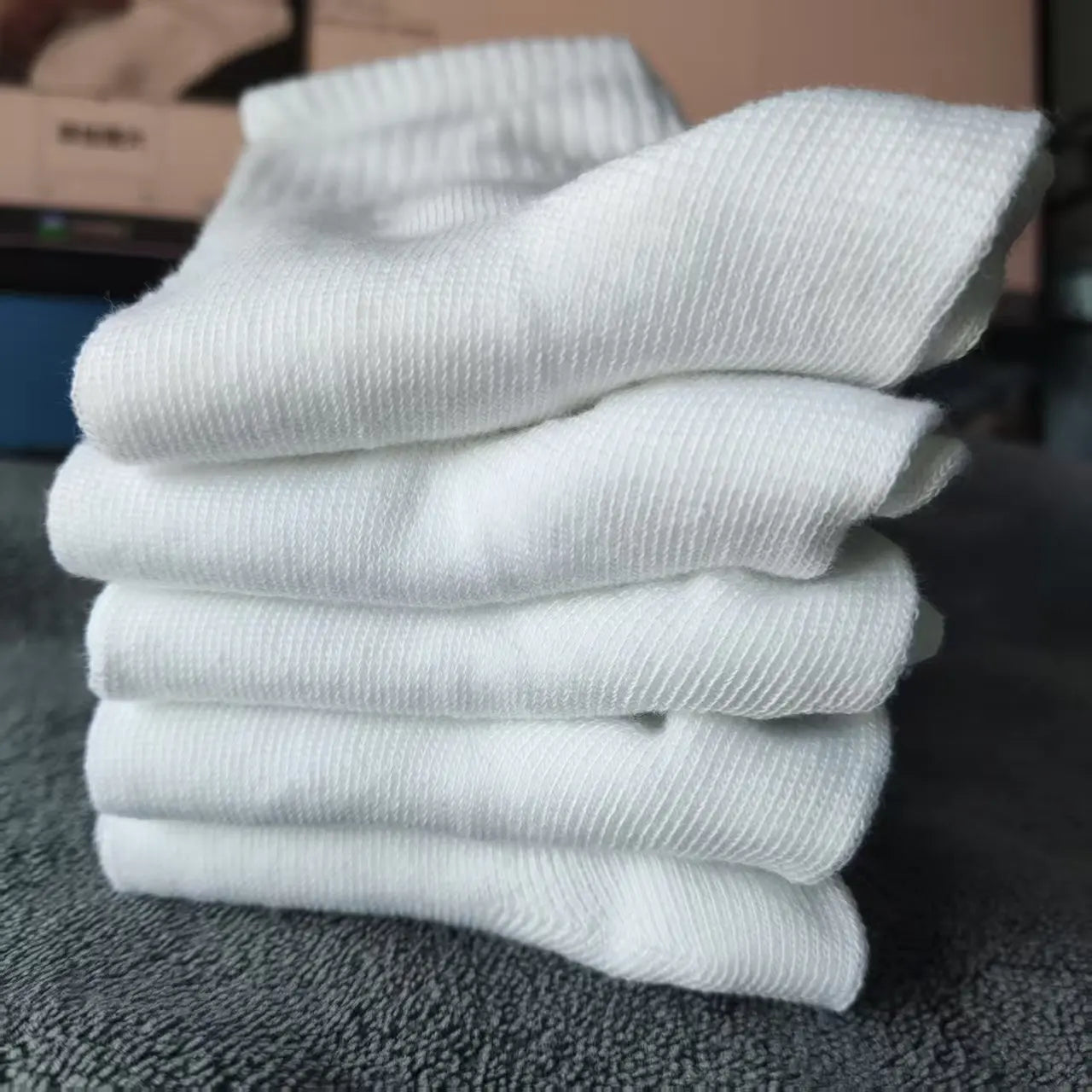 Men Mid Length Sports Socks Breathable Anti Odor Sweat Absorbing