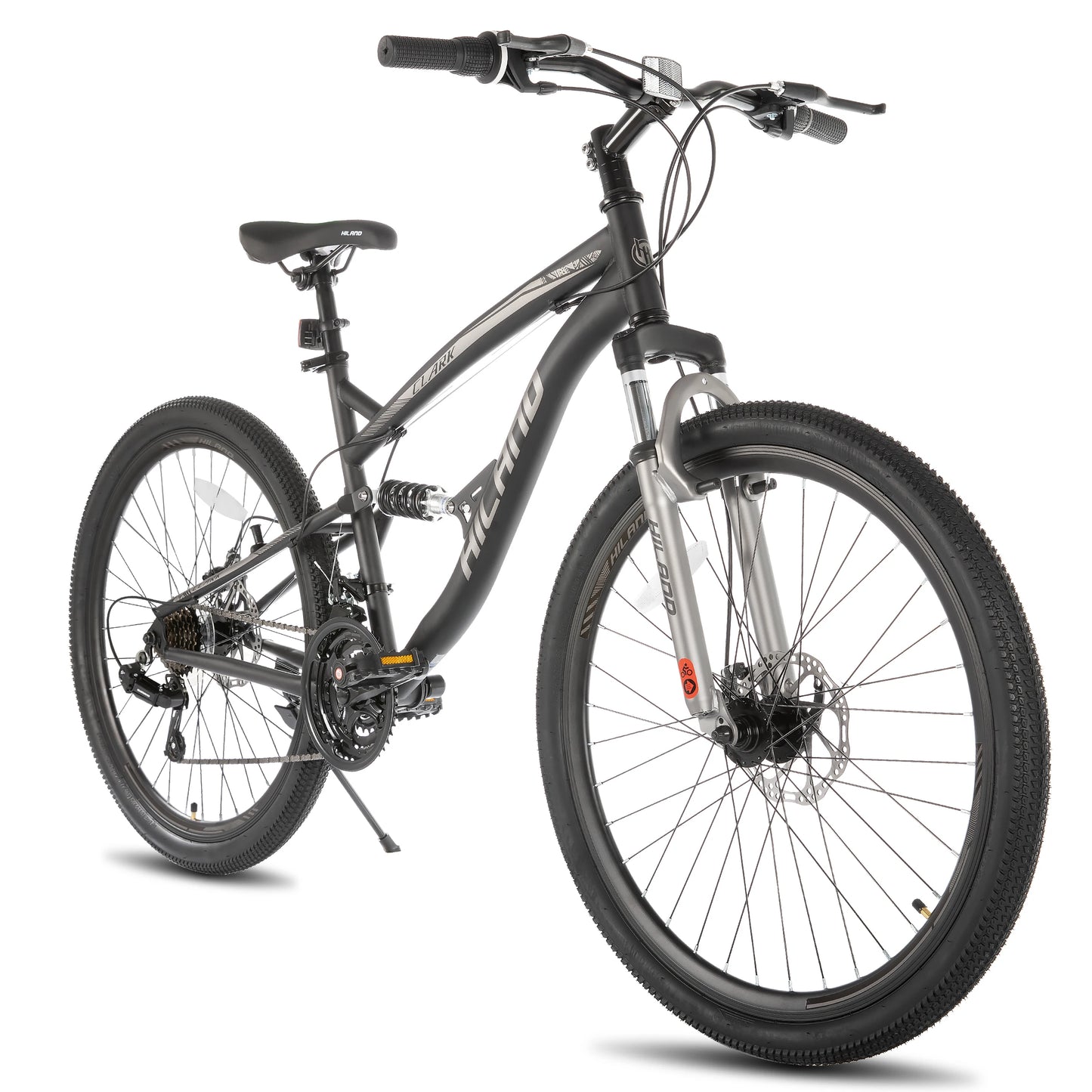 Hiland Full Suspension Mountain Bike 21 Speed Dual Disc Brakes