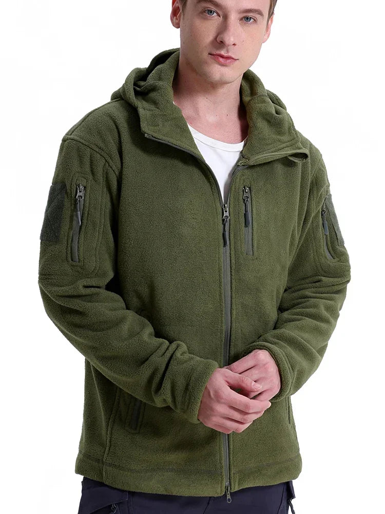 Fleece Hunting Jacket For Outdoors With Warm Full Zip