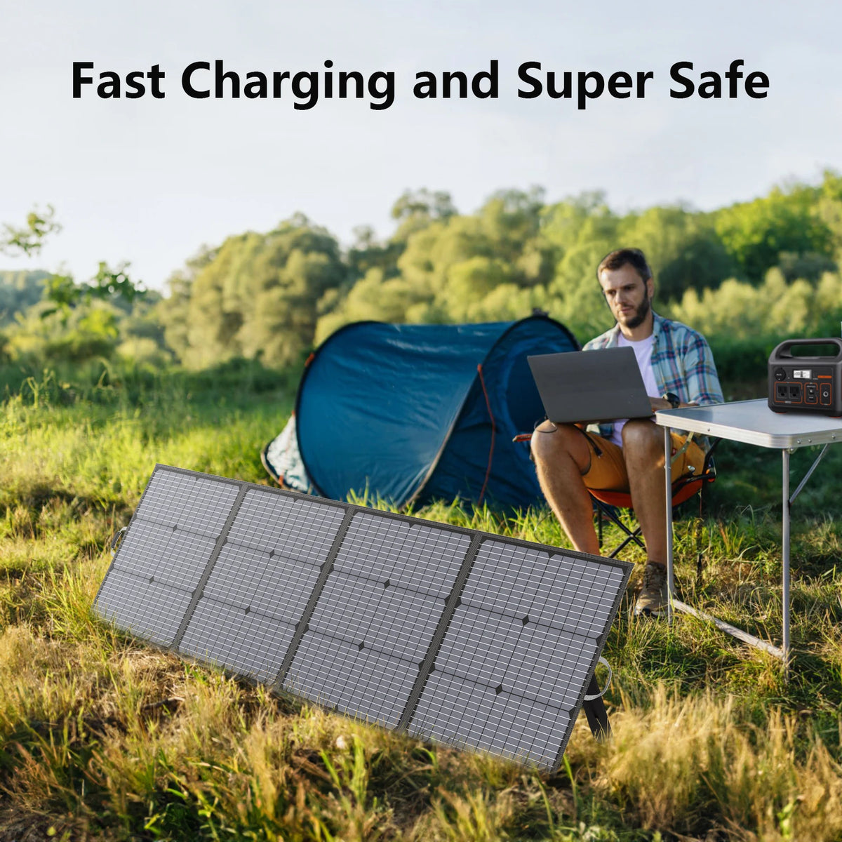 MHPOWOS Foldable Solar Panel 110W 220W 400W Portable Mobile Solar Charger for Power Supply Laptop Solar Generator Fishing Camping RV