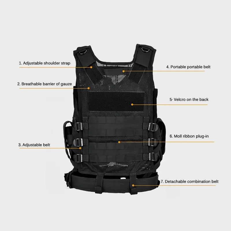 Adjustable Molle Tactical Vest for CS War Games