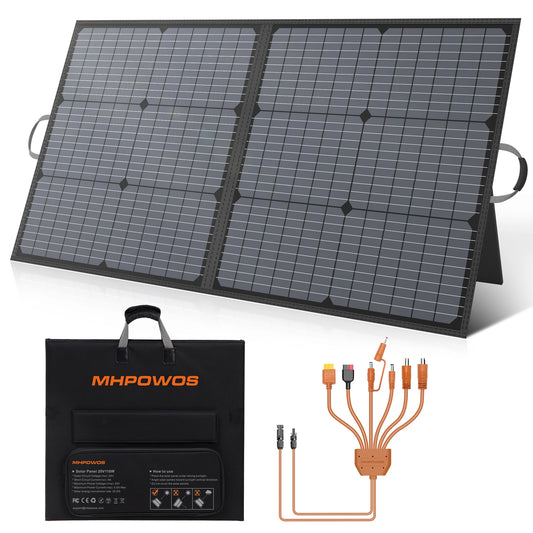MHPOWOS 400W 220W 110W Solar Charger Portable Waterproof Foldable Solar Panel for Camping RV Garden Roof Off Grid System