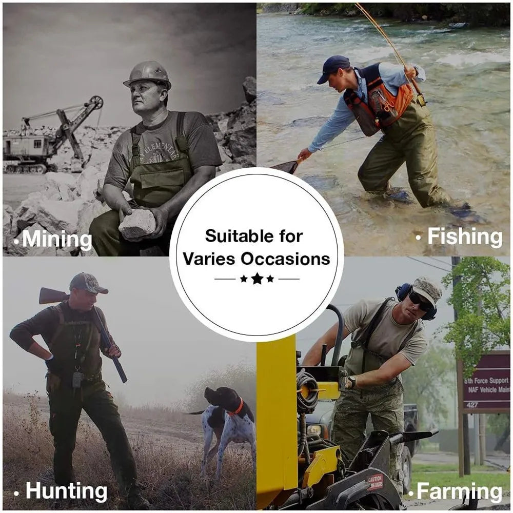 Night Cat Waterproof Fishing Waders: Hunting Chest Waders with Bootfoot and Belt For Man Woman Fishing Washing Farming Working Breathable, Lightweight, Black  Sizes 6.5–13