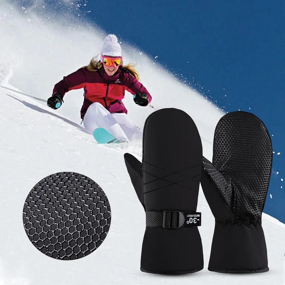 APWIKOGERCN Ski Mittens Waterproof Snow Gloves For Winter