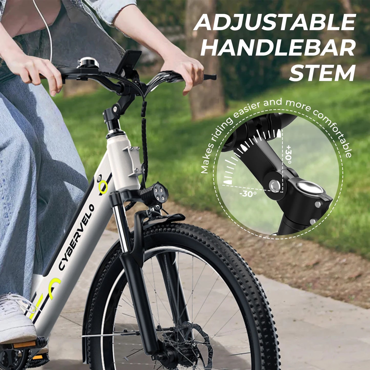 CYBERVELO Urban Commute Ebike EK2 1000W Peak Motor Pro