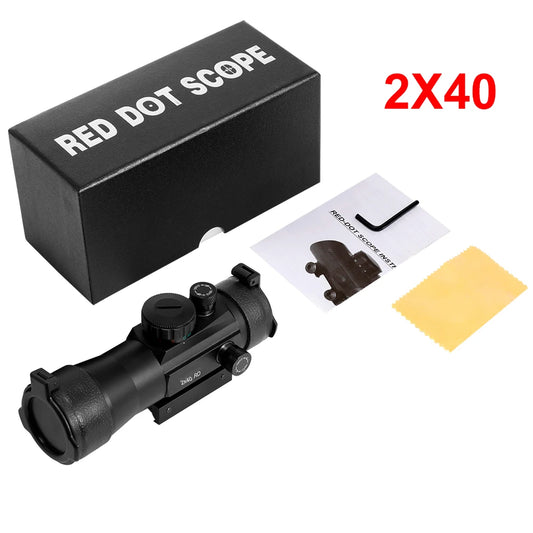 3X44 Green Red Dot Sight Scope 2X40 Red Dot 3X42 Tactical Optics Riflescope Fit 11/20mm Rail 1X40 Sight for Hunting
