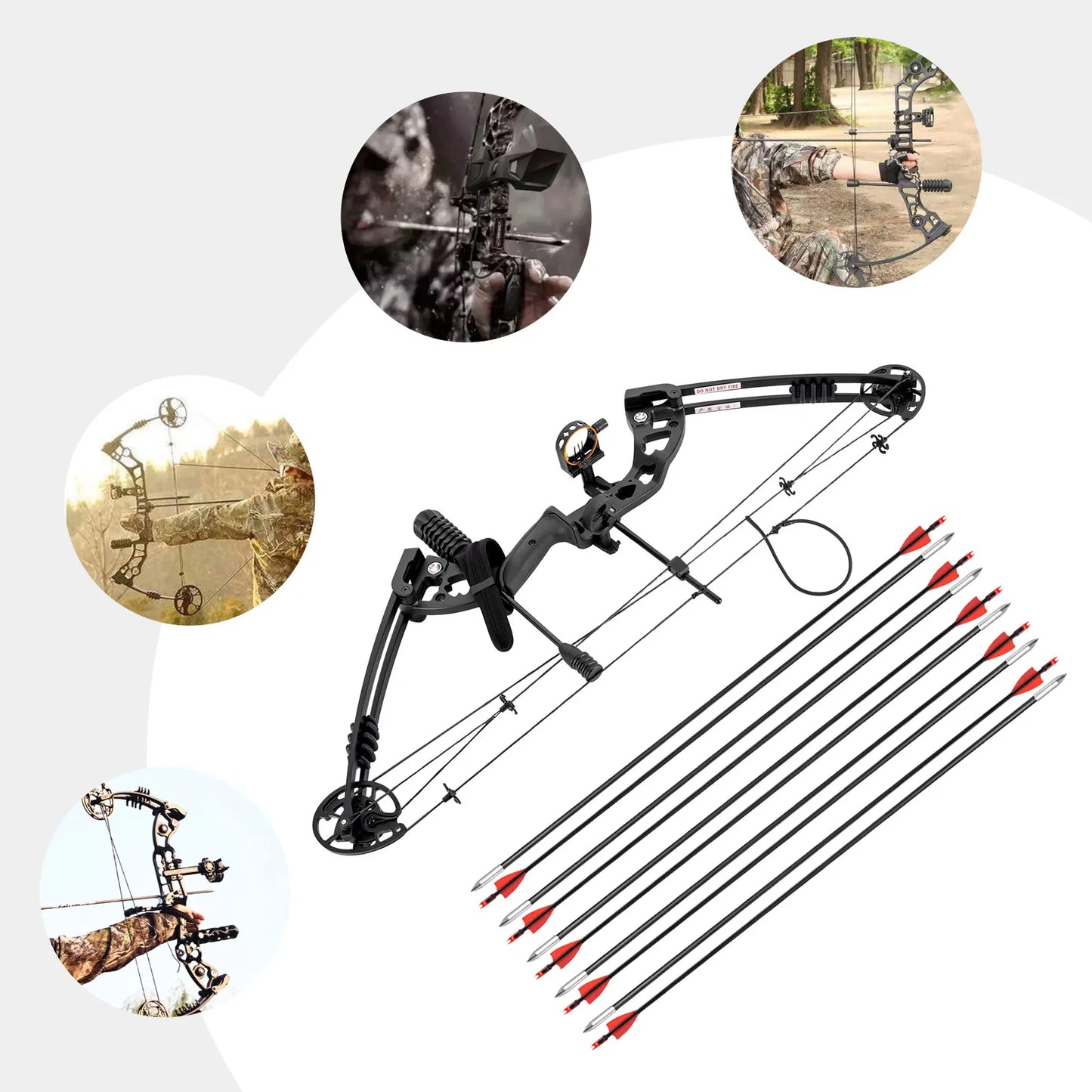 Compound Bow For Adults Right Hand Hunting Kit With Quiver