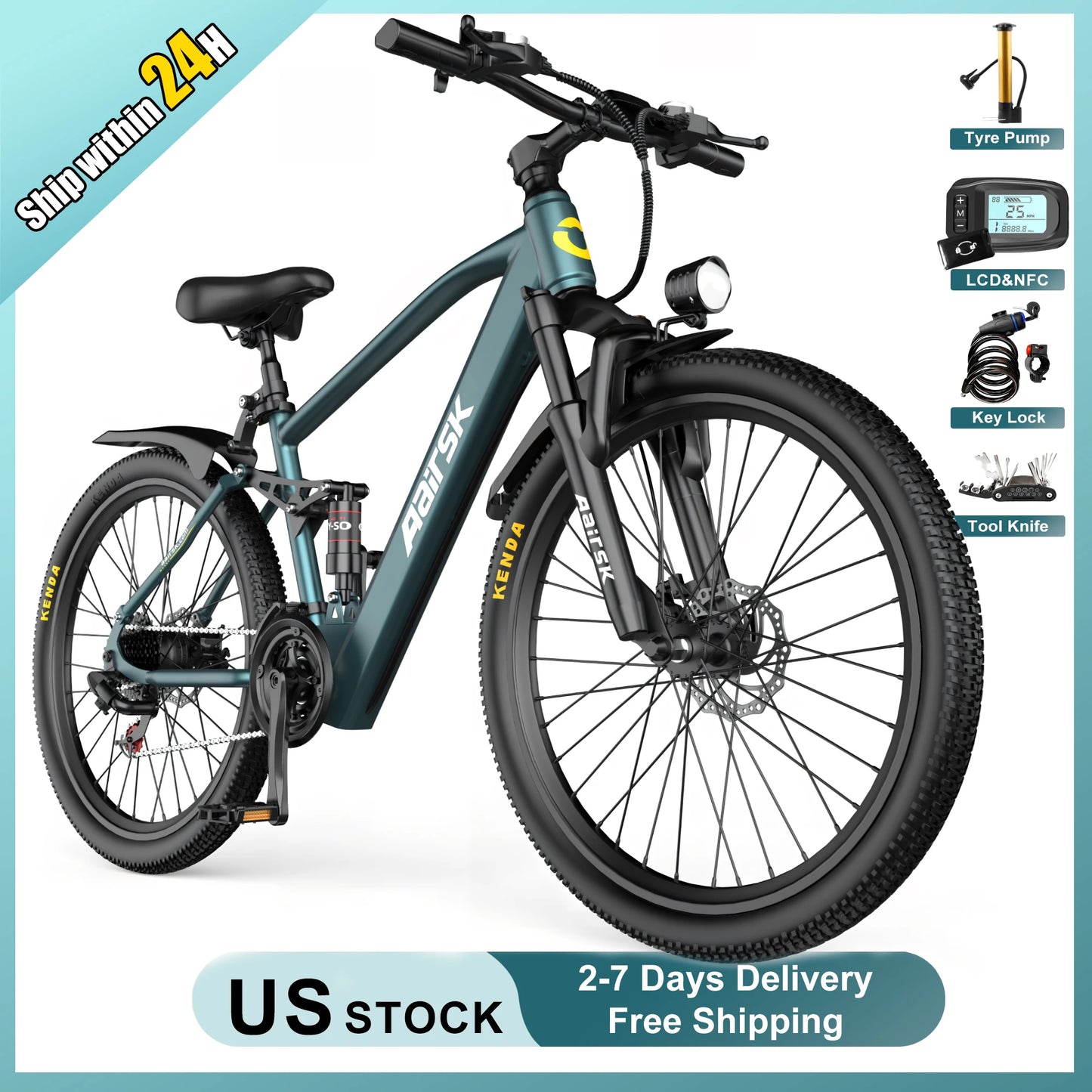 GT900 750W Adults Electric Bike 36V Battery