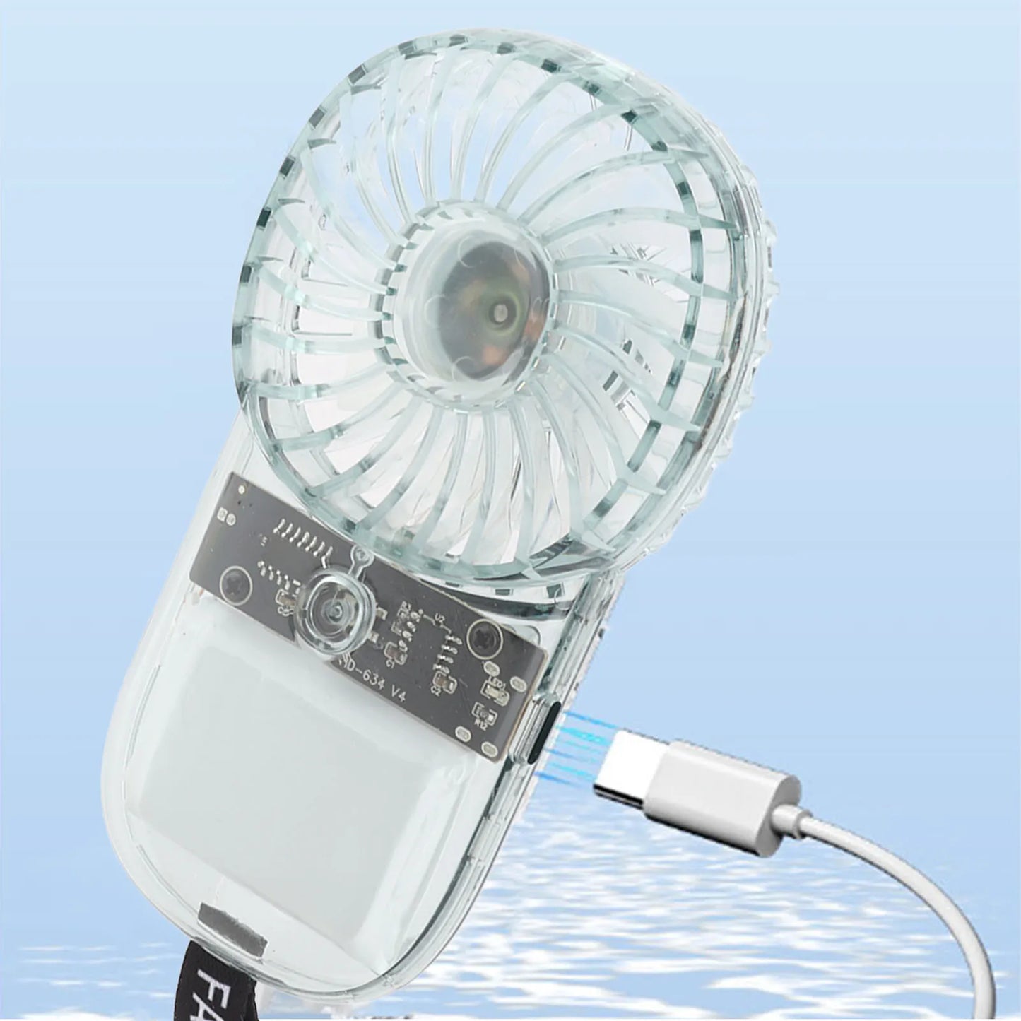 Portable Neck Fan USB Rechargeable Foldable 1200mAh Battery For Walking