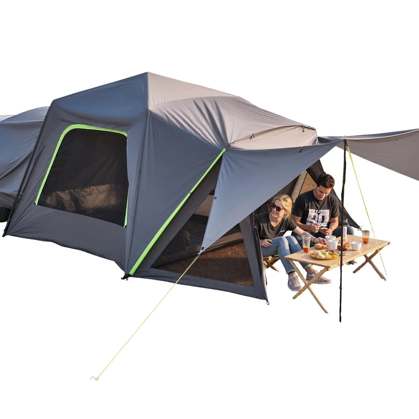 SucceBuy SUV Camping Tent Waterproof Double Layer Shade Awning Mesh