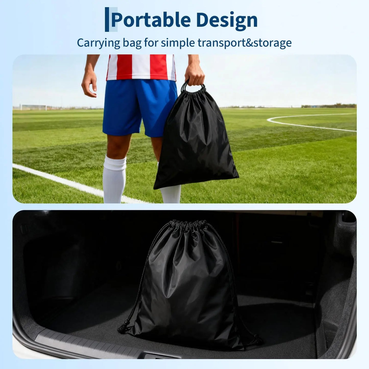 6x4ft Pop Up Soccer Goal Set Of 2 Backyard Soccer Net Portable Training Equipment With Ball Cones Pump For Kids Youth