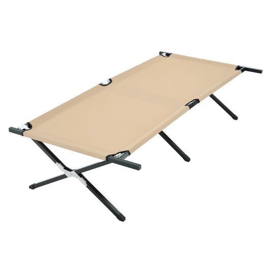 JHK Portable Folding Camping Marching Bed  300 LBS Capacity Collapsible Camping Cot Lounge Chair 73" x 36" Sleeping Cot Sturdy Frame for Outdoor Makeshift Bed