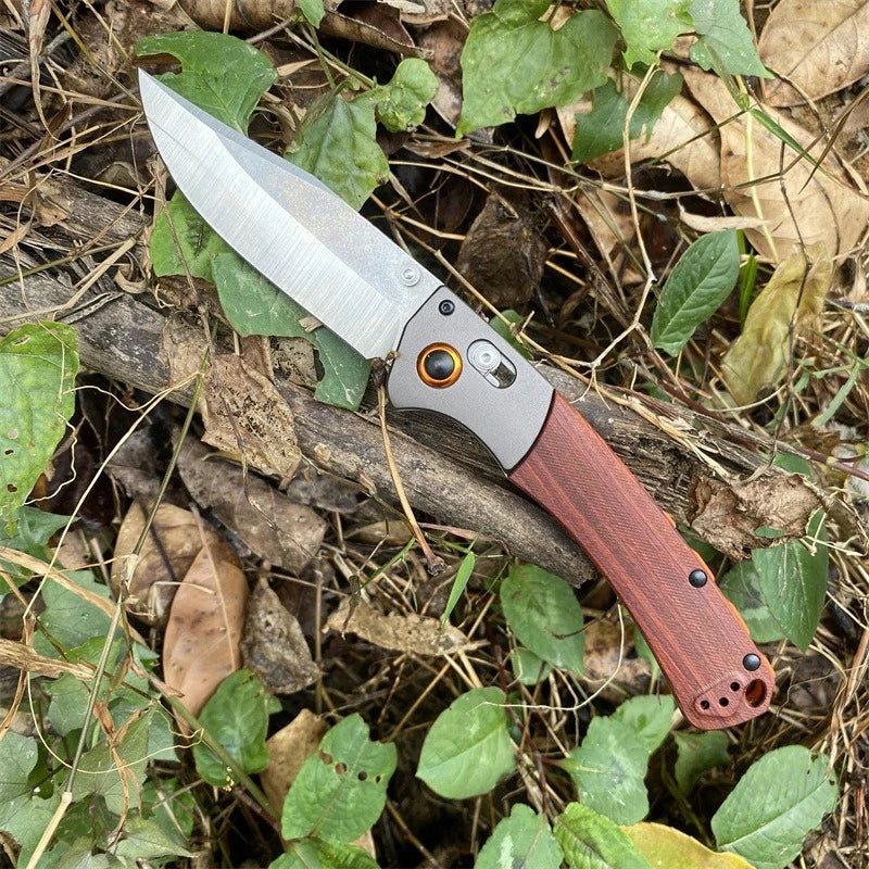 DIY Supplies Crooked River EDC Folding Knife G10 Wood Handle