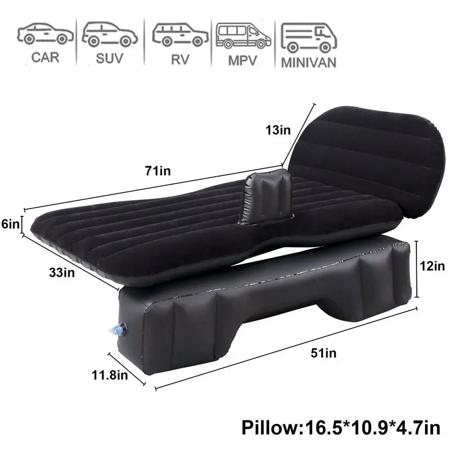 Back Seat Car Camping Mattress With Pump And Pillows