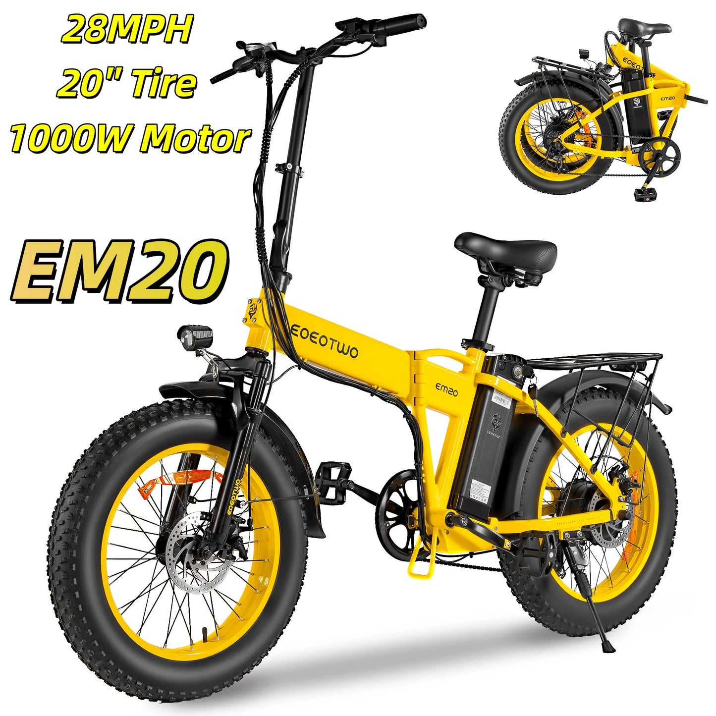 EOEOTWO 1500W Fat Tire Electric Mountain Bike