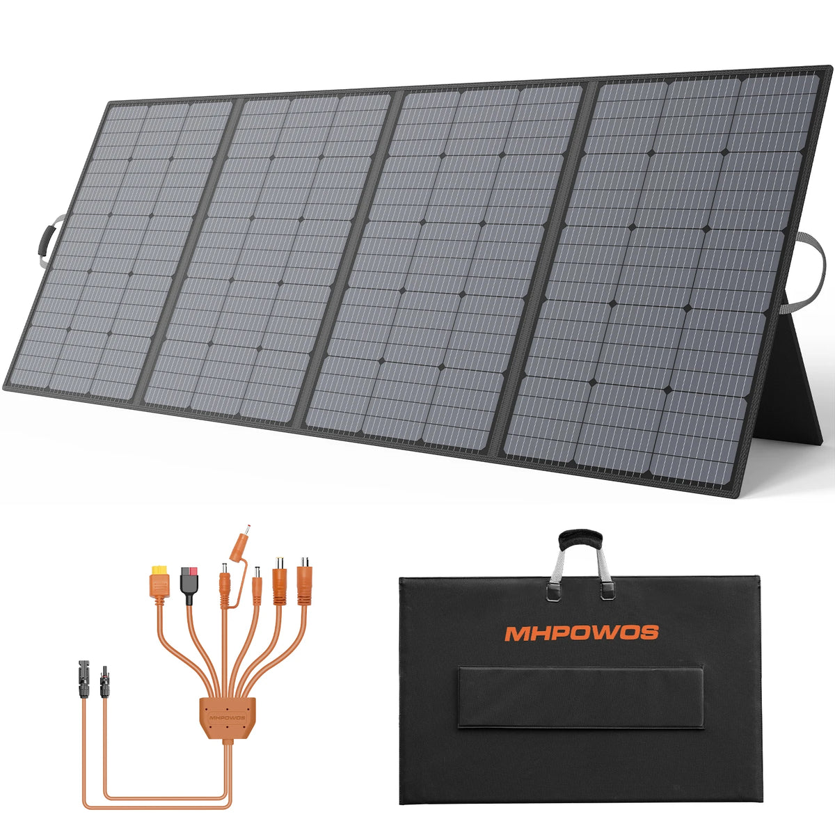 MHPOWOS 400W 220W 110W  Portable Solar Panel Foldable Charger for Power Station Camping RV Garden Roof Off Grid System IP67 Waterproof  ETFE