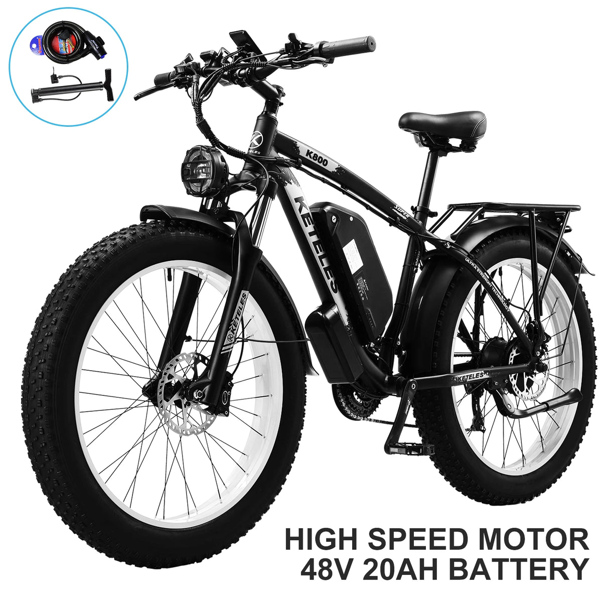 KETELES Adult Electric Bike With 2000W Brushless Motor
