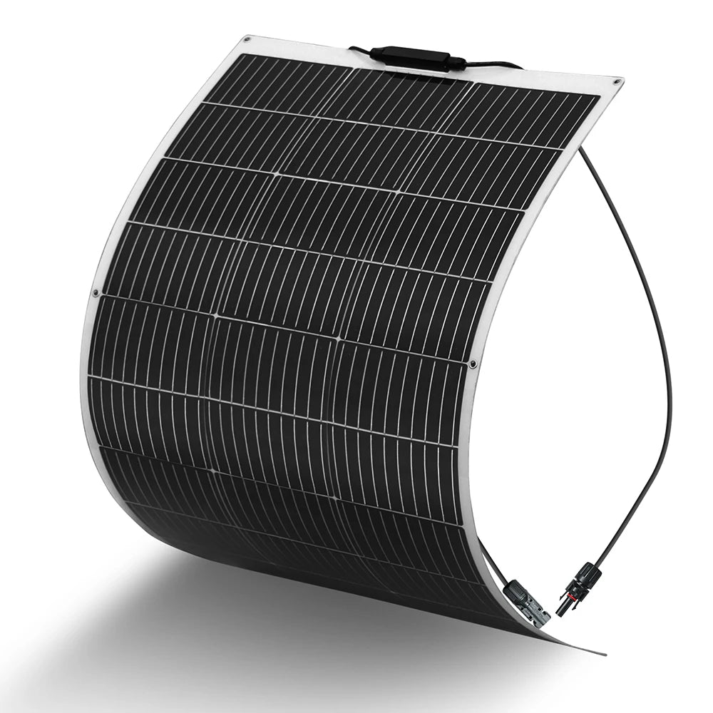 Solar Panel Complete Kit 12V 100W 200W 24V Flexible Photovoltaic 100W Controller Power for Battery Boat Rv Home Camper Camping