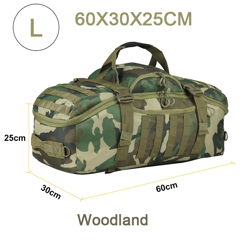Molle Tactical Duffle Bag for Camping and Travel Gear