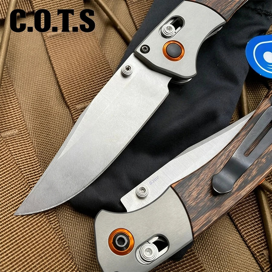 DIY Supplies Crooked River EDC Folding Knife G10 Wood Handle