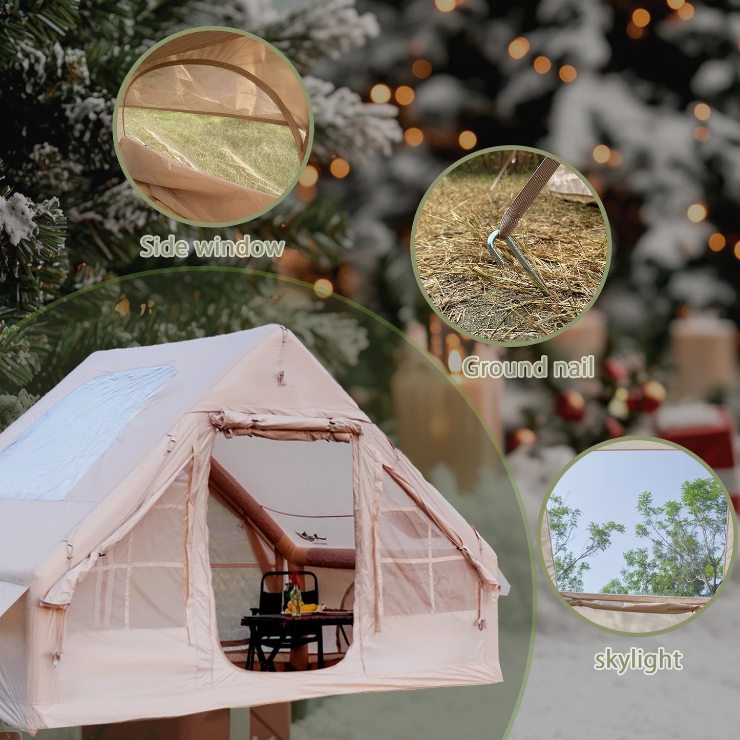 Pakicetus Inflatable Camping Tent With Quick Setup Airframe