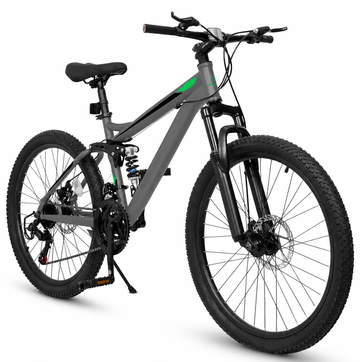 Full Suspension Mountain Bike With 21 Speed Disc Brakes