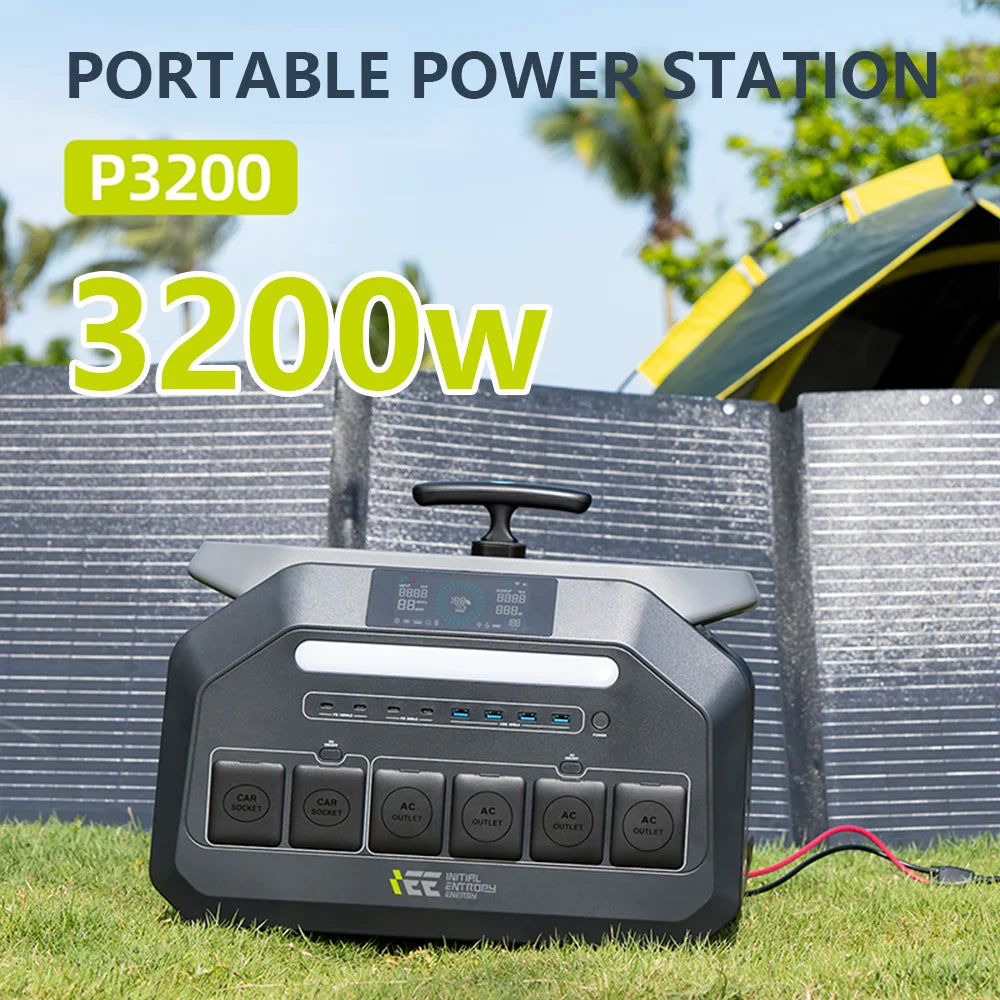 Portable Power Station With LiFePO4 Battery Solar Generator Backup