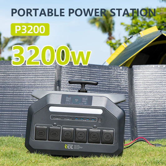 Portable Power Station With LiFePO4 Battery Solar Generator Backup