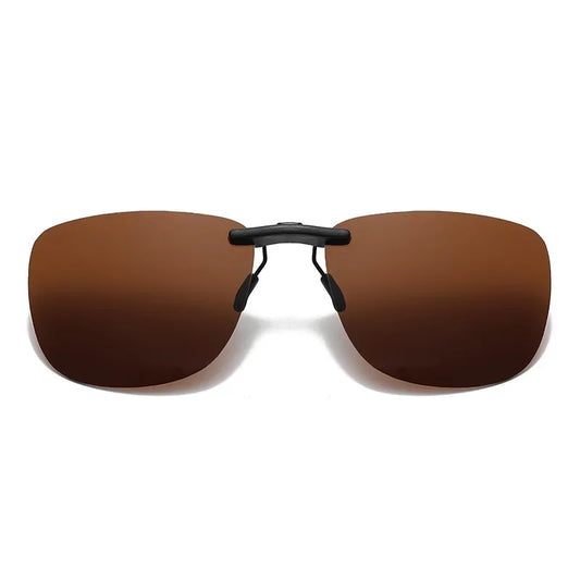 Dawndesslo Square Clip On Sunglasses Polarized UV400 Night Vision