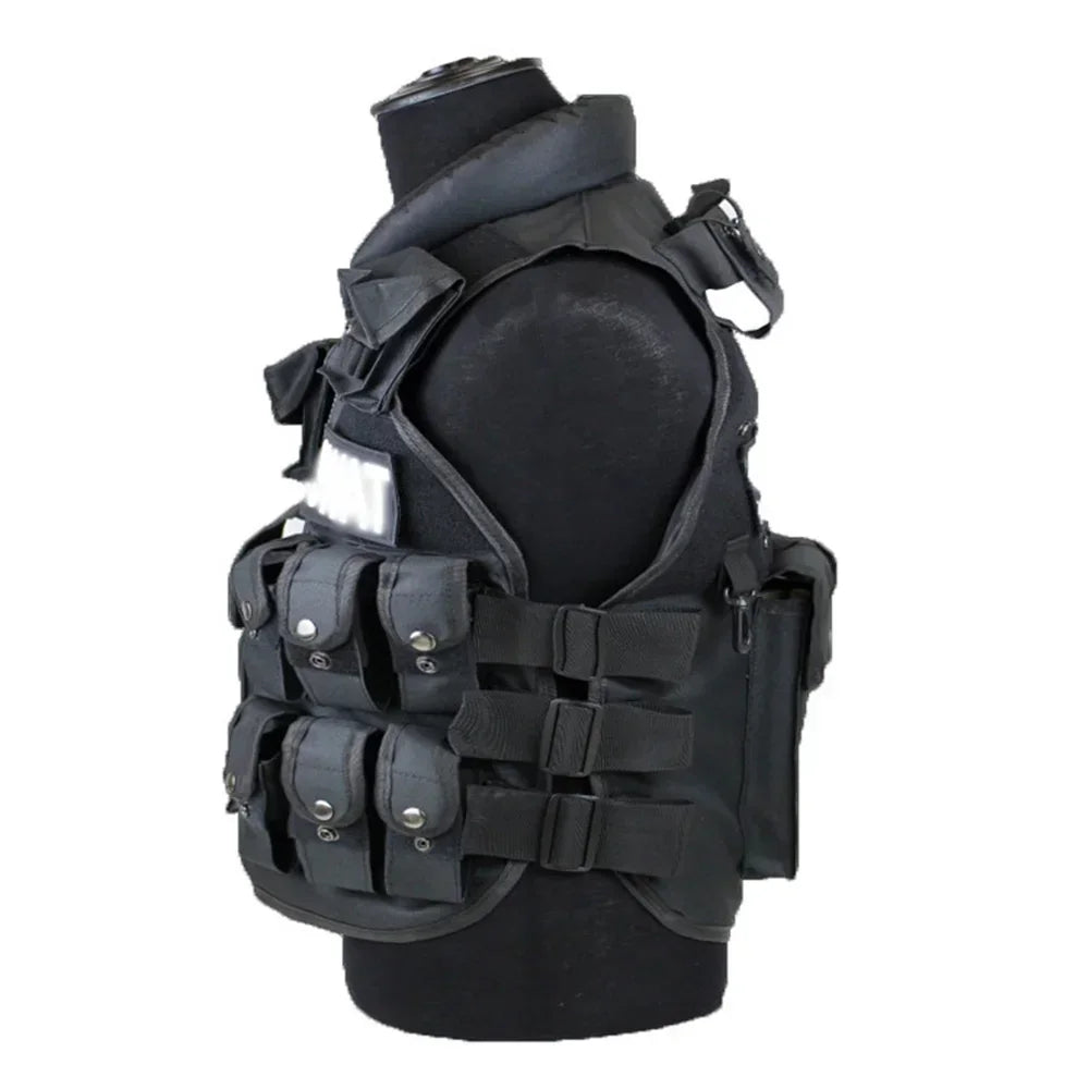 SWAT Multi Pocket Tactical Vest for Outdoor Training and Paintball