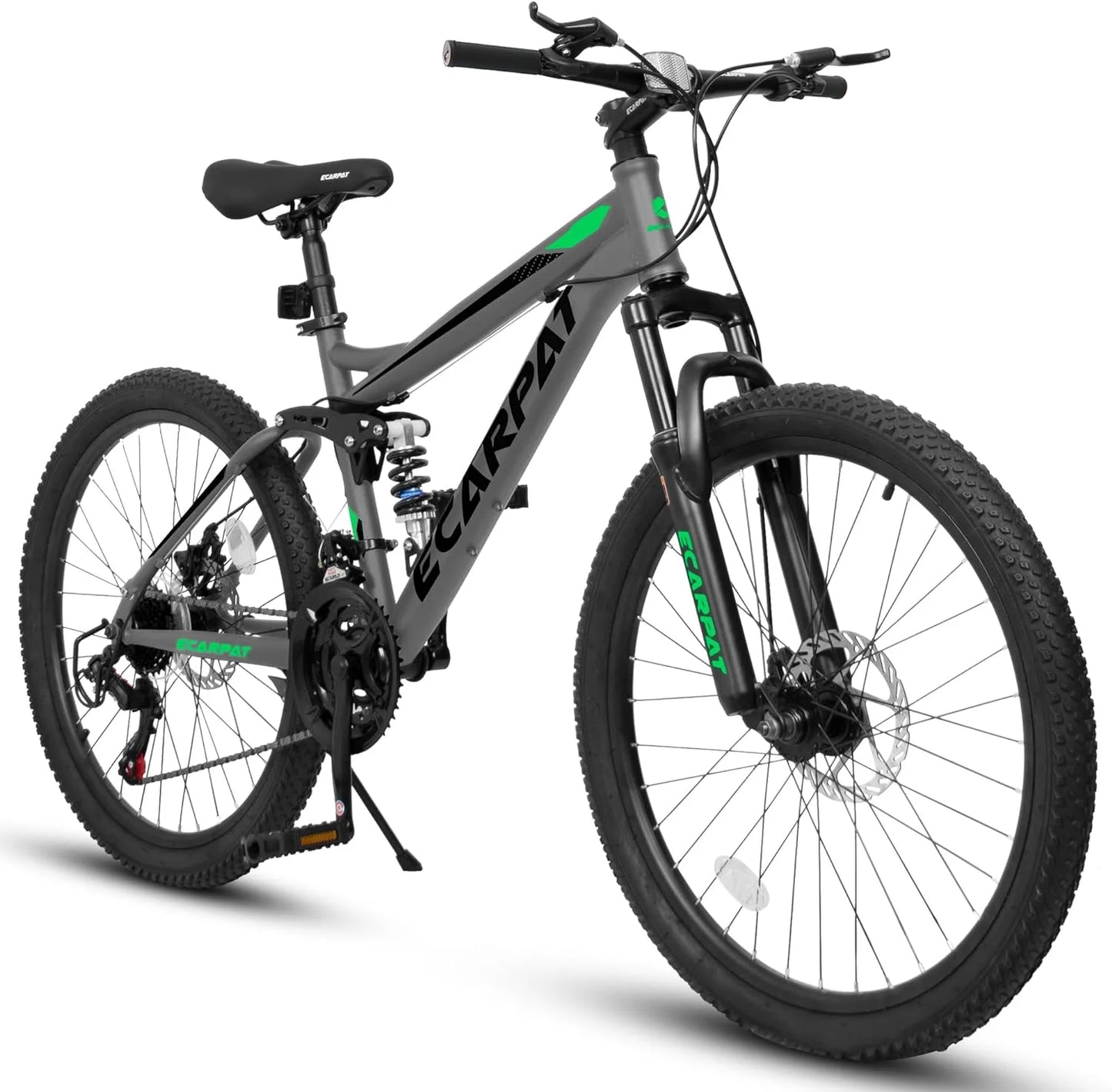 Ecarpat Dual Full Suspension Unisex Mountain Bike 21-Speed Disc
