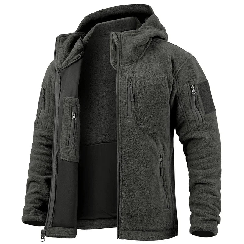 Fleece Hunting Jacket For Outdoors With Warm Full Zip
